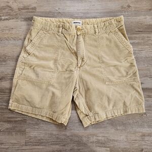 Taylor Stitch Men's Yellow Trail 7" Inseam Corduroy Chino Shorts 34 Causal